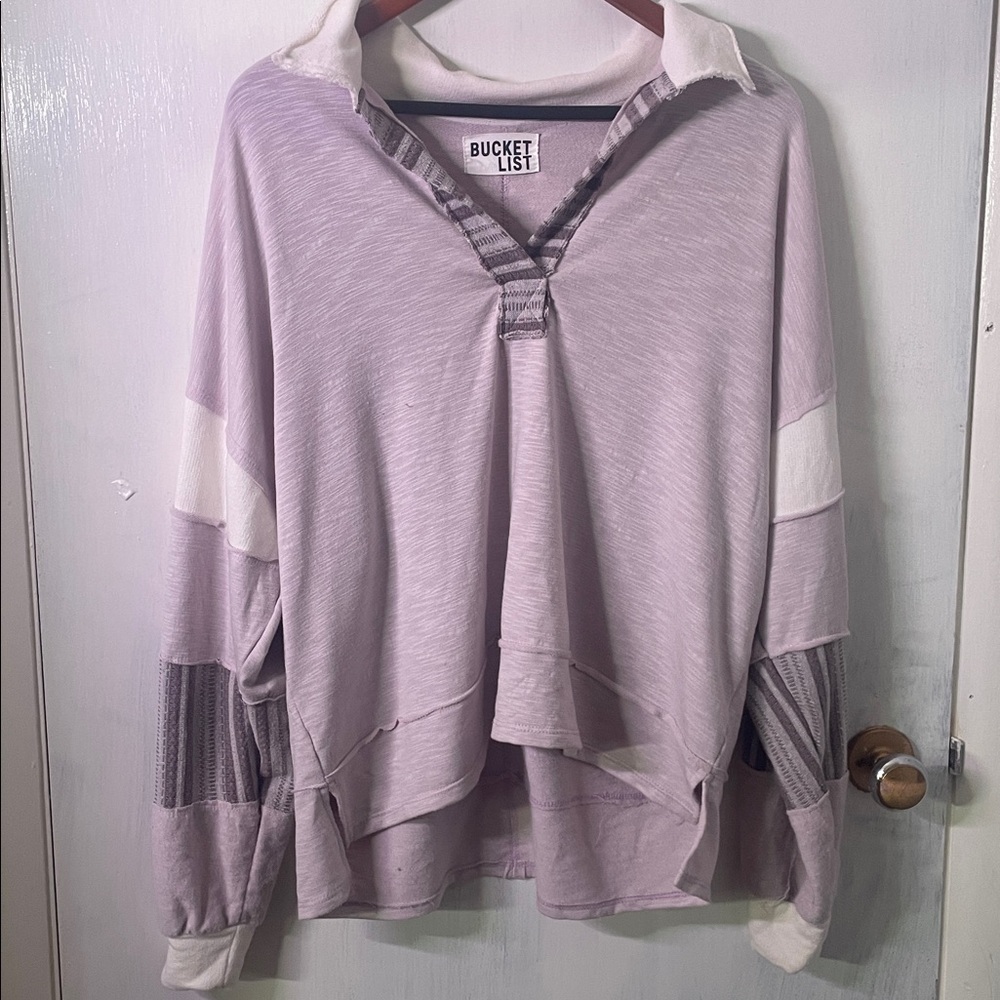 BUCKETLIST Light Purple and White‎ Hoodie